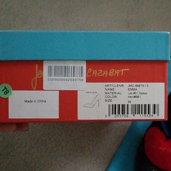 Jean Michel Cazabat black sparkly shoes 39 Pums Heels - Picture 6 of 8